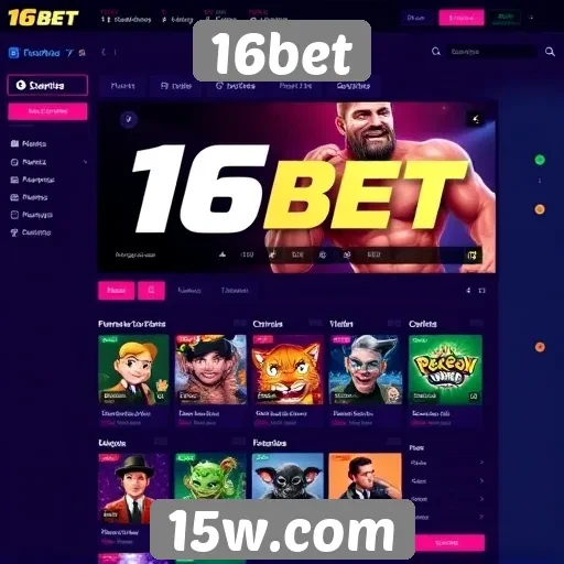 Interface do site 16bet é intuitiva e fácil de navegar