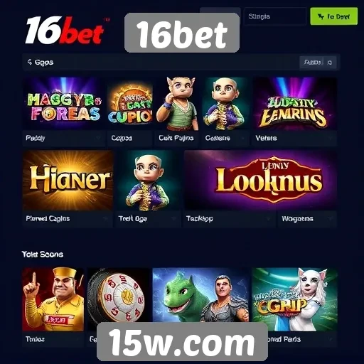Tipos de jogos disponíveis na plataforma 16bet